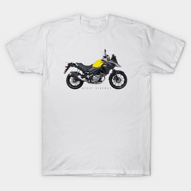 Suzuki V-Strom 650 18 yellow sn T-Shirt by MessyHighway